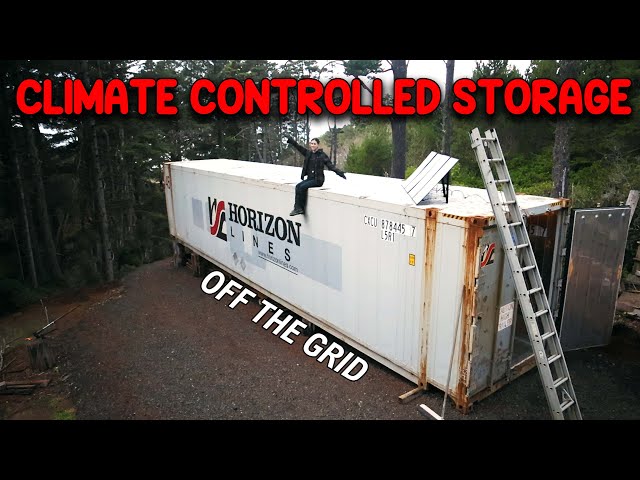 HOW TO CLIMATE CONTROL SHIPPING CONTAINER STORAGE (& workshop) OFF THE GRID #diy #container #storage