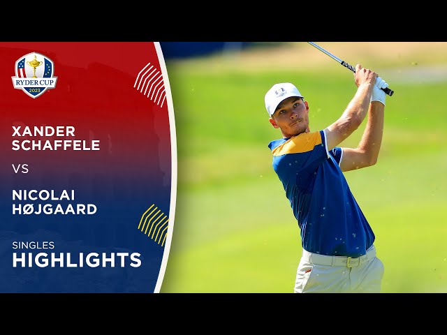 Xander Schauffele vs Nicolai Højgaard Highlights | 2023 Ryder Cup