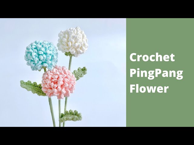 ✿ How to crochet a PingPang Flower | Crochet Flowers Bouquet Tutorial