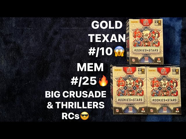 OMG WHAT A BOX🔥2023 ROOKIES AND STARS BLASTER BOXES GOLD #/10😱MEM #/25😎BIG CRUSADE THRILLERS RC😱