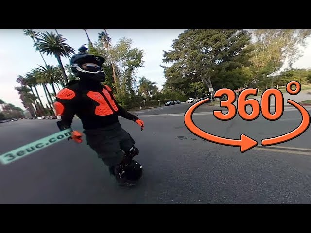 King Song 18L electric unicycle (EUC) non-stop through Beverly Hills, California - 2 of 2 ● 360° VR!