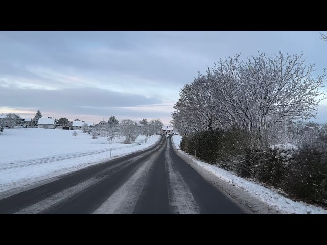 Fahrt von Freiburg nach Bad Krozingen, erster Schnee ❄️ Der Winter ist gekommen