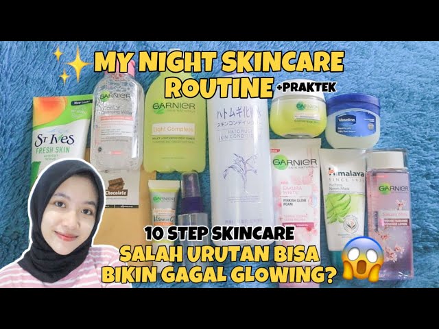 MY NIGHT SKINCARE ROUTINE 2020 + PRAKTEK✨ | indri meiliana