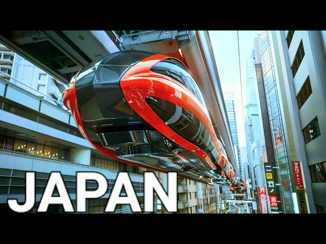 🇯🇵 TOKYO JAPAN, FUTURISTIC JAPAN UPSIDE-DOWN TRAIN, RIDING THE WORLD'S LONGEST SKY TRAIN, CHIBA