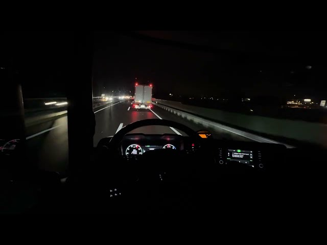 POV Night driving in Autobahn 🇨🇭Scania🚛 A1 4K