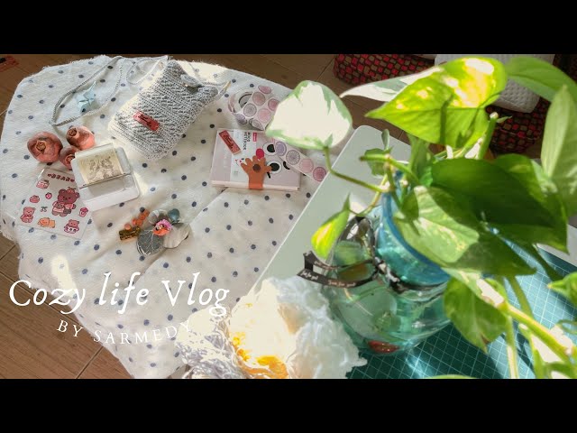 VLOG ☕️ My Cozy Life ، pothos plants care 🌿 الاستمتاع بقضاء الوقت بمفردك اكثار نبات البوتس في الماء