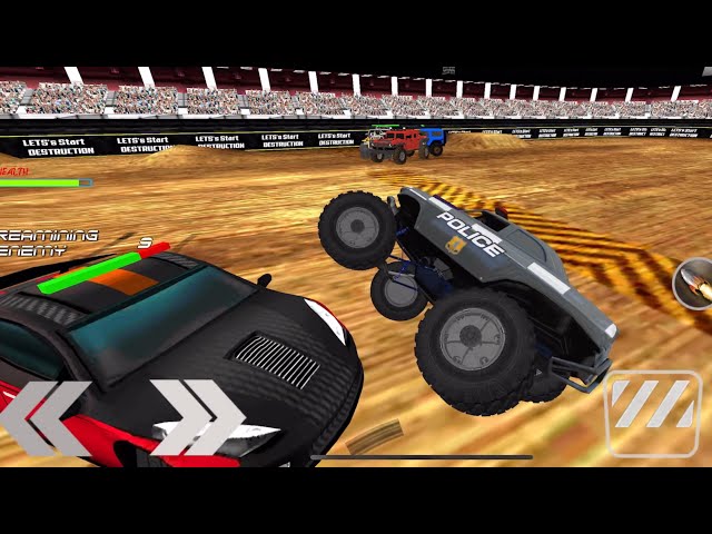 Monster Truck Driving Game - Police Crash Demolition Derby #5 - Car Racing 3D - iOS/Android Gameplay