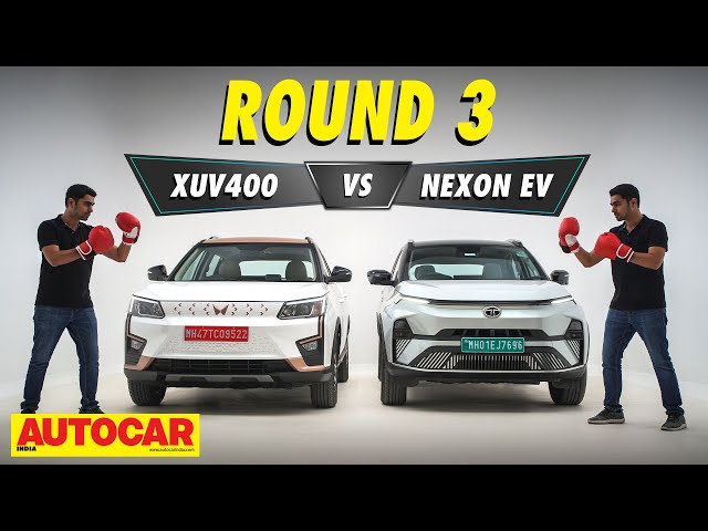 2024 Mahindra XUV400 vs Tata Nexon EV - Best EV under Rs 20 lakh? | Comparison | @autocarindia1