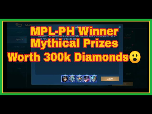 MPL-PH SEASON 6 MYTHICAL WINNER(OBTAINED ALL SKINS)