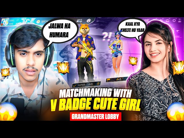 CUTE V BADGE GRIL STREAMER VS KAAL YT ON CS RANKED😱 1 VS 4 👿 GARENA FREE FIRE