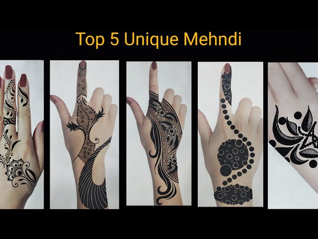 Unique Mehndi Top 5 Henna Designs Back hand fingers and tattoos styles