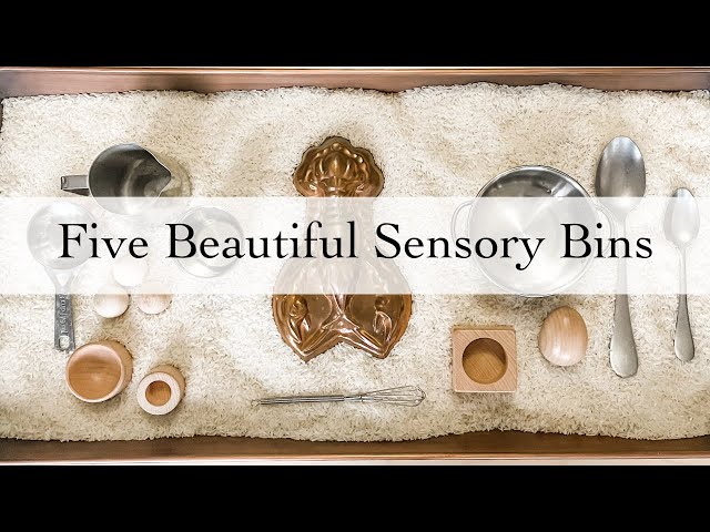 Five Beautiful Sensory Bins for Toddler Play