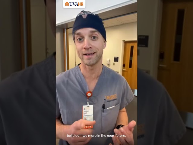 Jonathan Daigle shares his experience as an OR RN at UVA Health Orthopedic Center on Ivy Road (OCIR)