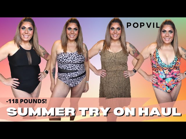 SWIMSUIT & SUMMER TRY ON HAUL AFTER LOSING OVER 100 POUNDS -SWIMSUITS UNDER $30 - POPVIL TRY ON!!