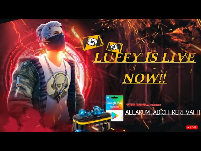 🔴FF LIVE  24 HOURS ❗| Free Reedem Codes #ff #freefire #ffmax #ffmax #malayalam #luffy #24hrs #live