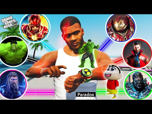 GTA 5 : Franklin & Shinchan Trying AVENGERS WATCH (MALAYALAM) | Paradox FTW