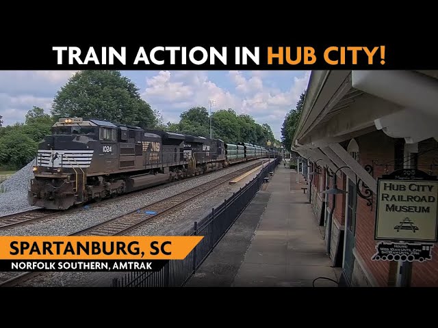 Spartanburg, South Carolina, USA | Virtual Railfan  LIVE !