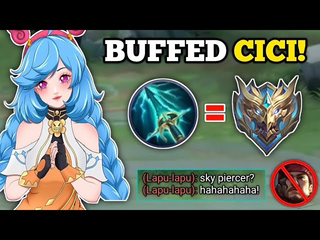 BUFFED CICI WITH SKY PIERCER!‼️ (100% broken!💀) | BUILD TOP 1 GLOBAL CICI -MLBB🔥