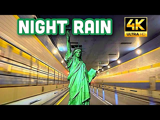 Driving Through New York City Night Rain Best Road Trip 4k