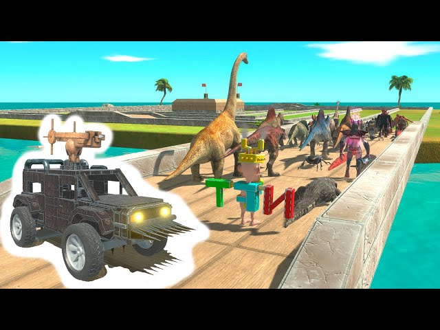 All Units Escape from Jeep - Animal Revolt Battle Simulator