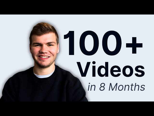 I made 100+ videos in 8 months. Here's what I've learned so far.