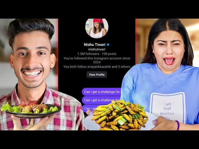 ft.Nishu Tiwari Gave Me A To Z Food Challenge | food challenge  @inishutiwari