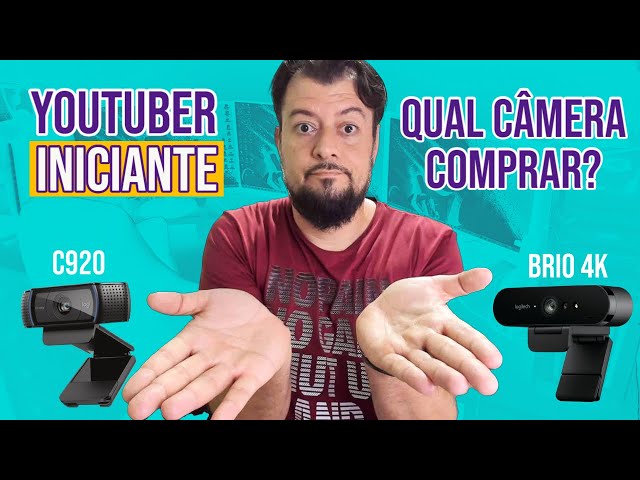 Melhor câmera para YOUTUBERS INICIANTES (Webcam Logitech BRIO 4k vs C920)