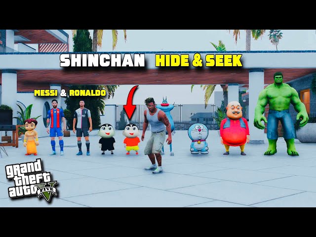 GTA 5: Shinchan Playing HIDE & SEEK With MESSI & RONALDO