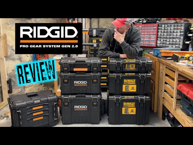 RIDGID 2.0 PRO GEAR SYSTEM and 3 Drawer Tool Box REVIEW vs. ToughSystem and PACKOUT