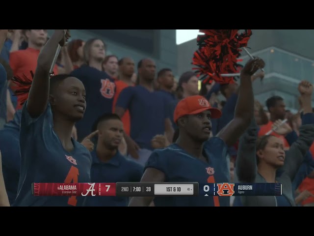 College Football 25 Alabama Vs Auburn Iron Bowl Gameplay