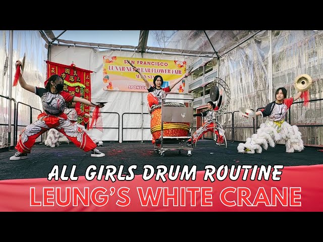 San Francisco Street Fair 2025 | Leung's White Crane Girls Drum Routine