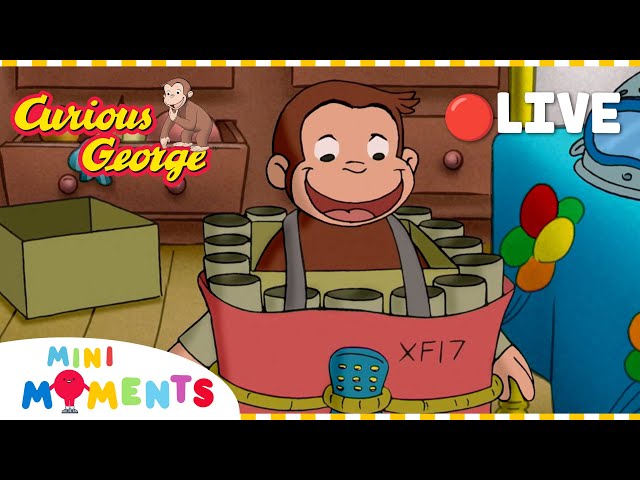 The Monkey Powered Robot! 🤖🐒 | Live 🔴 | Curious George | 1 Hour Compilation | Mini Moments