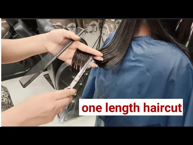 one length haircut/ straight haircut/ trimming for beginners step by step.