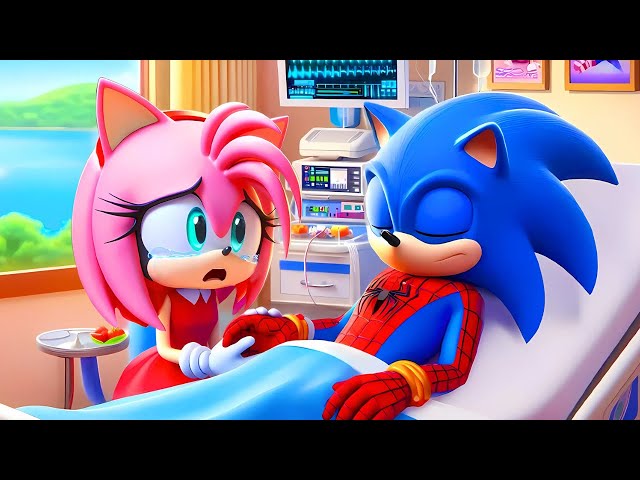 SONIC SPIDERMAN Please Wake Up!! Don't Leave AMY Alone!! | Sonic The Hedgehog 3 Animation