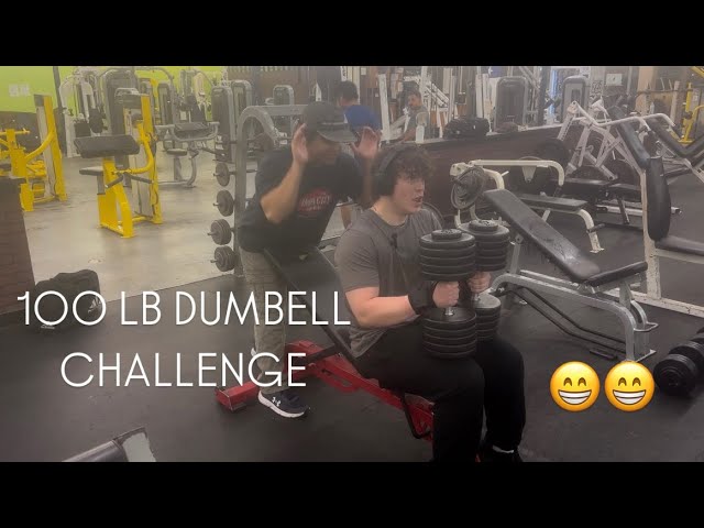 THE 100 LBS INCLINE DUMBELL CHALLENGE part 1