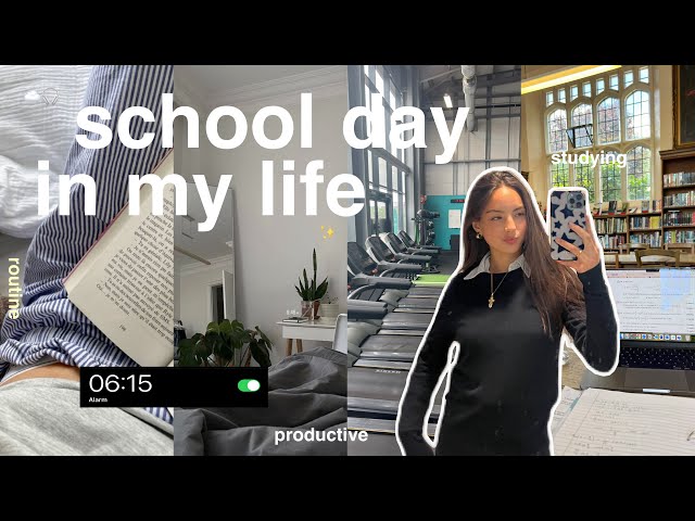 6:15am productive school day in my life | studying, gym vlog 🎧