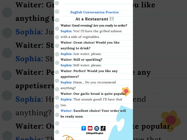 Dining Out in English: Master Restaurant Conversations! #english