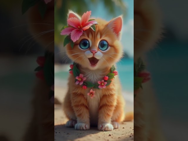 OMG❤️Cute Cat singing APT 🤣😻 #apt #cat #rose #brunomars #shorts #fyp #music #song