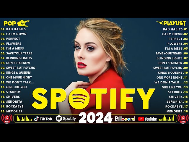 Adele, The Weeknd, Dua Lipa, Maroon 5, Rihanna, Miley Cyrus, Ed Sheeran 🌟 Música Pop En Inglés 2024💖