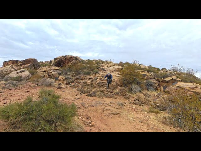 GBOSC MTB Crew down Waterfall rock garden on Barrel Trail