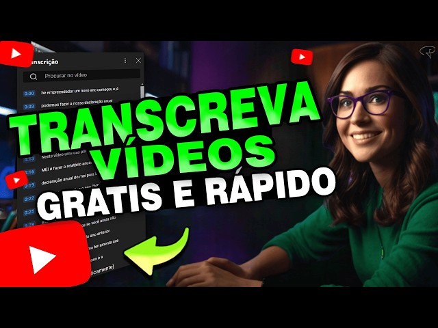 Como TRANSCREVER vídeo do YOUTUBE sem instalar nada