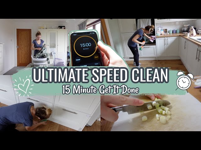 ULTIMATE 15 MINUTE SPEED CLEAN WITH ME | Cleaning Motivation UK | Clean With Me UK Speed Cleaning