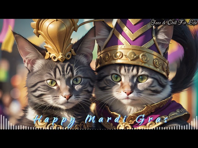 Kitten Jazz Instrumentals 💖 Happy Mardi Gras🎷 2024's Downtempo Journey ️🎶 Deep Focus 💝 KIT SOUND💖