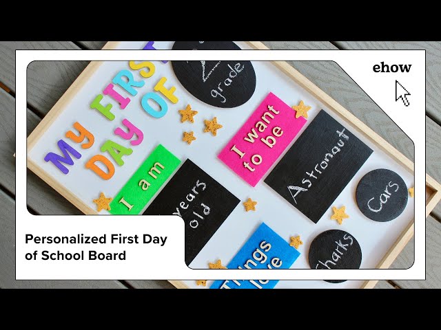 Personalized First Day of School Board