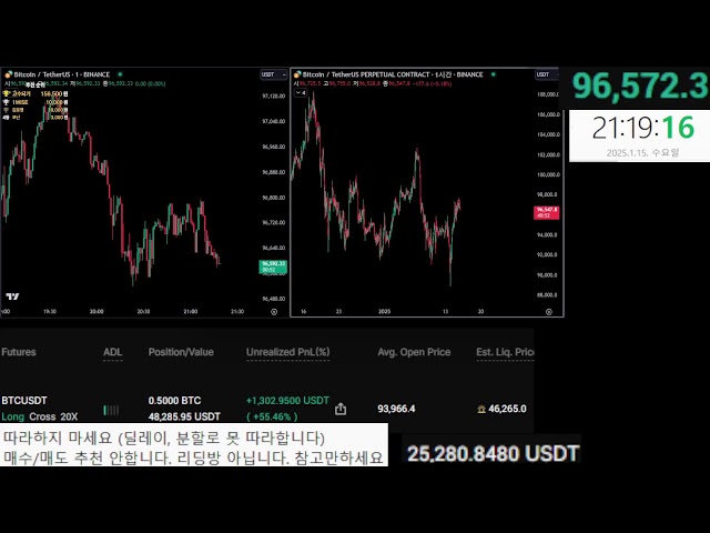 비트코인 실시간 ) 롱으로 망한자.. 롱으로 일어서리라