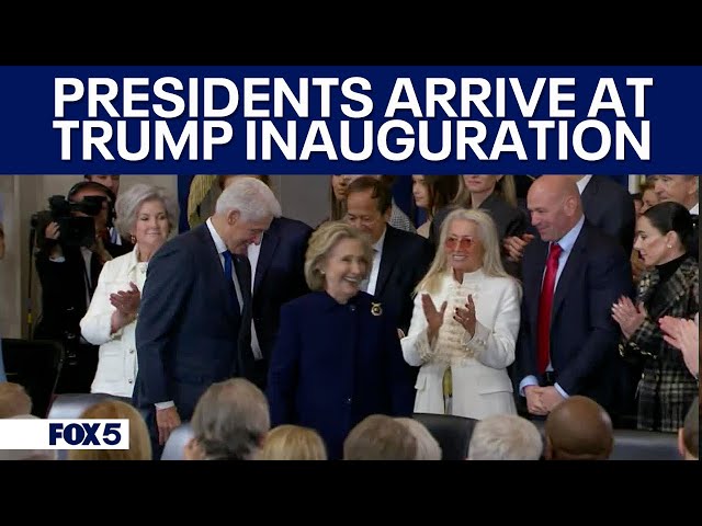 Former Presidents arrive at Donald Trump's Inauguration