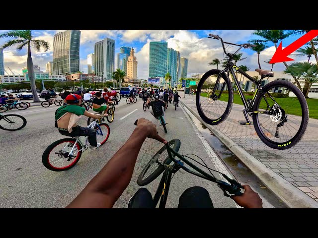 Wheelies In Miami On My NEW Collective Bikes C3 GONE RIGHT!