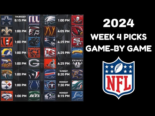 2024 NFL Week 4 Picks & Predictions | Who Wins Each Game?