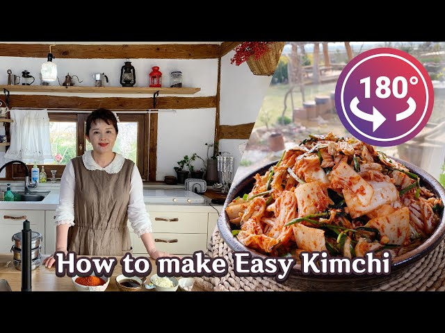 Cabbage kimchi and Makkimchi's recipe | VR180 | YouTube VR Creator Lab with LG U+