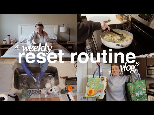 a weekly reset day vlog 🧺 balancing productivity with rest